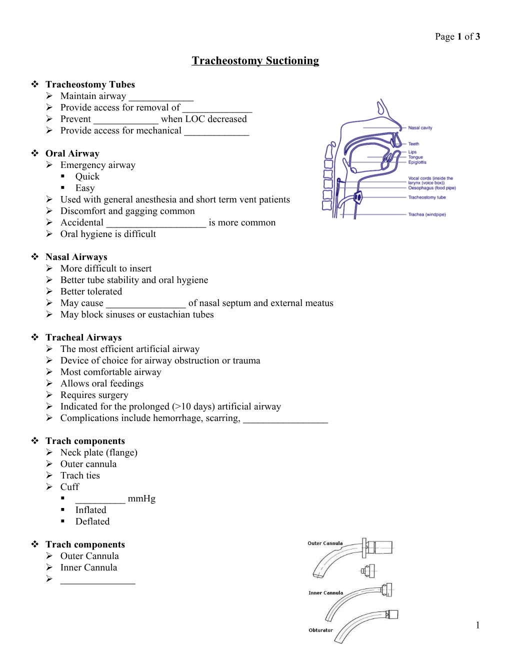 Tracheostomy Care and Suctioning