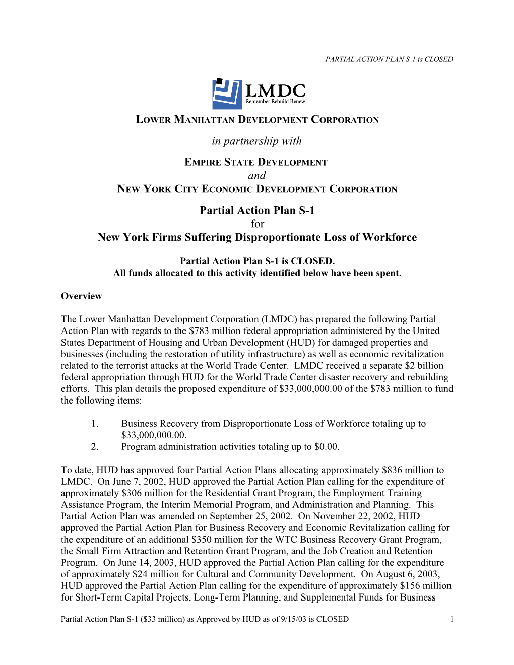 New York State Amended Action Plan