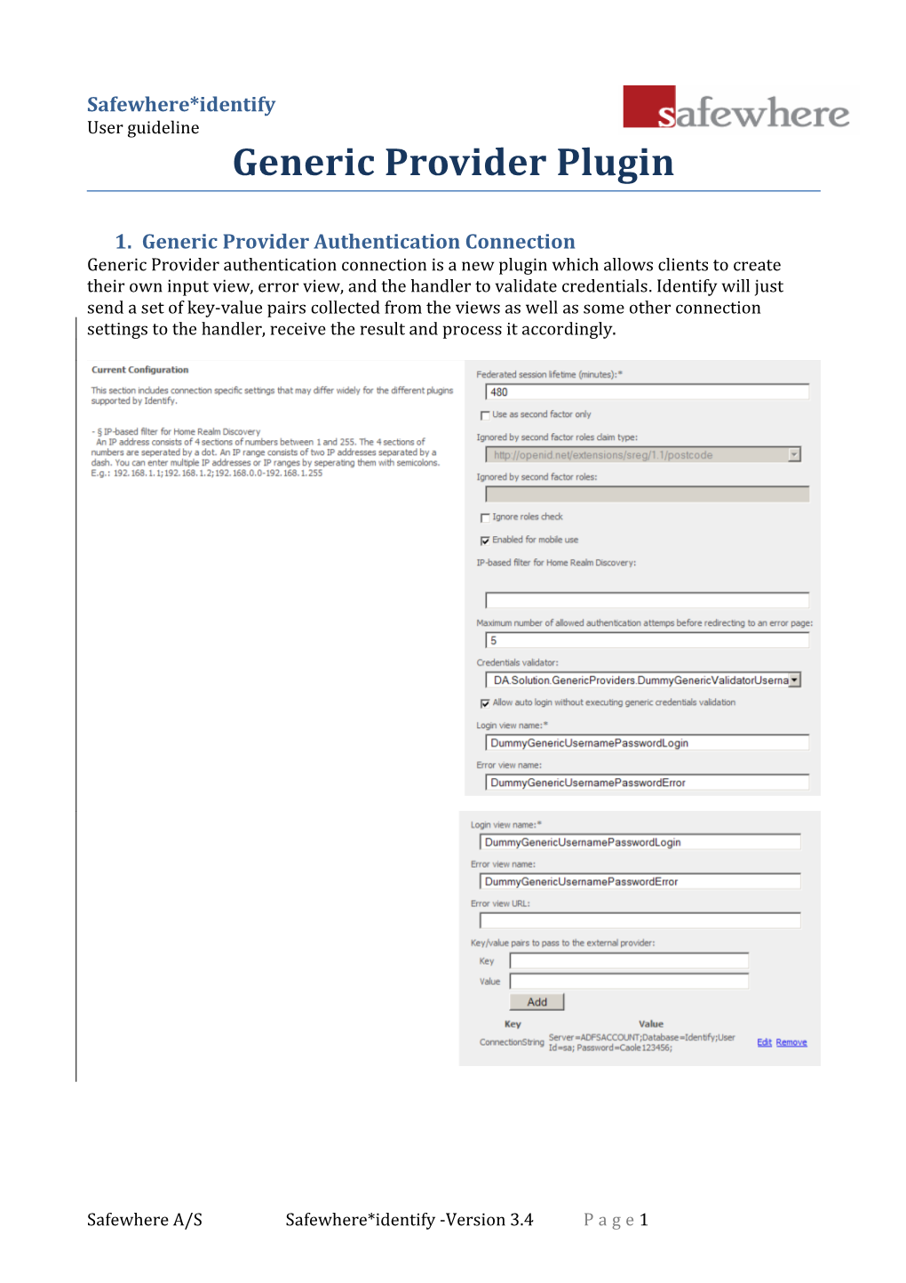 1.Generic Provider Authentication Connection