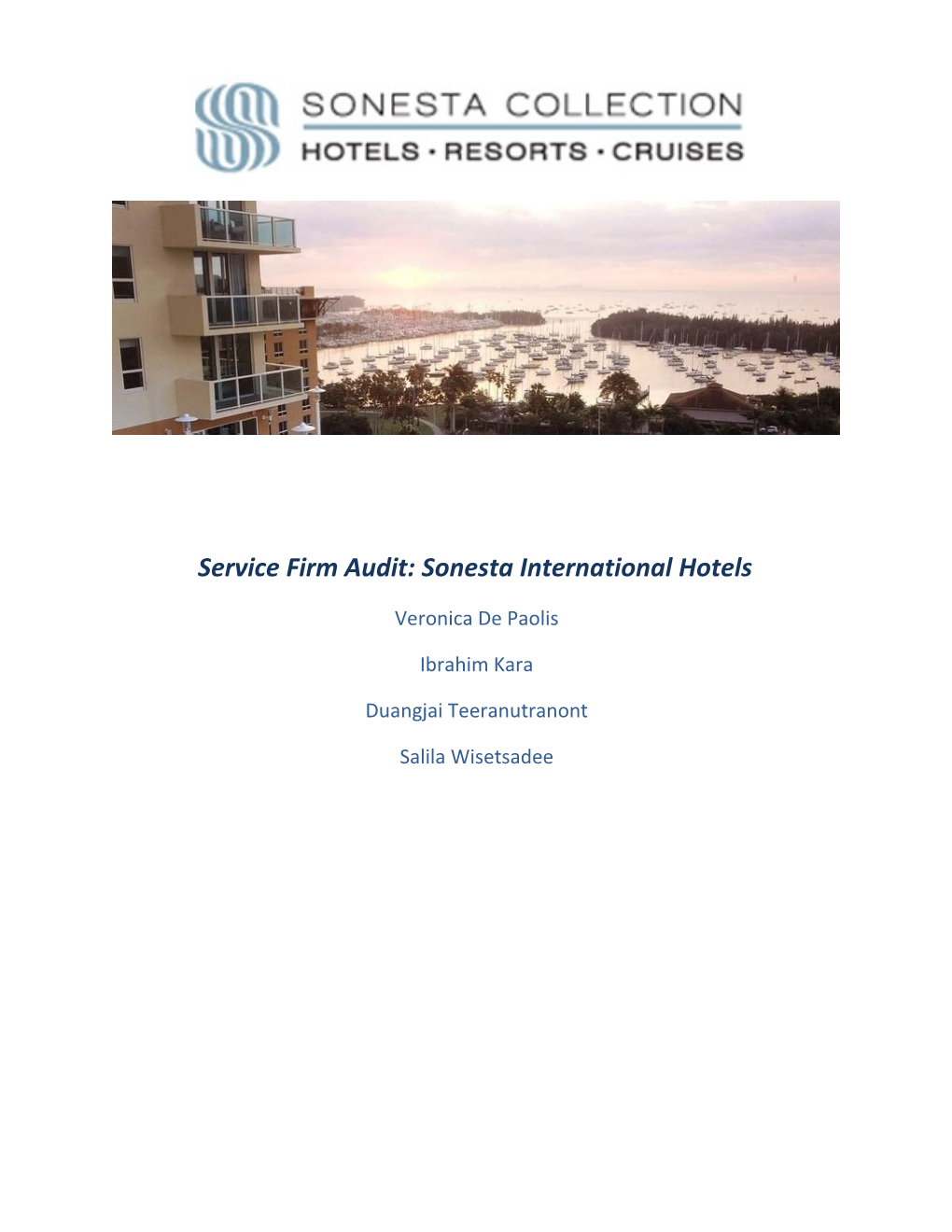 Service Firm Audit: Sonesta International Hotels