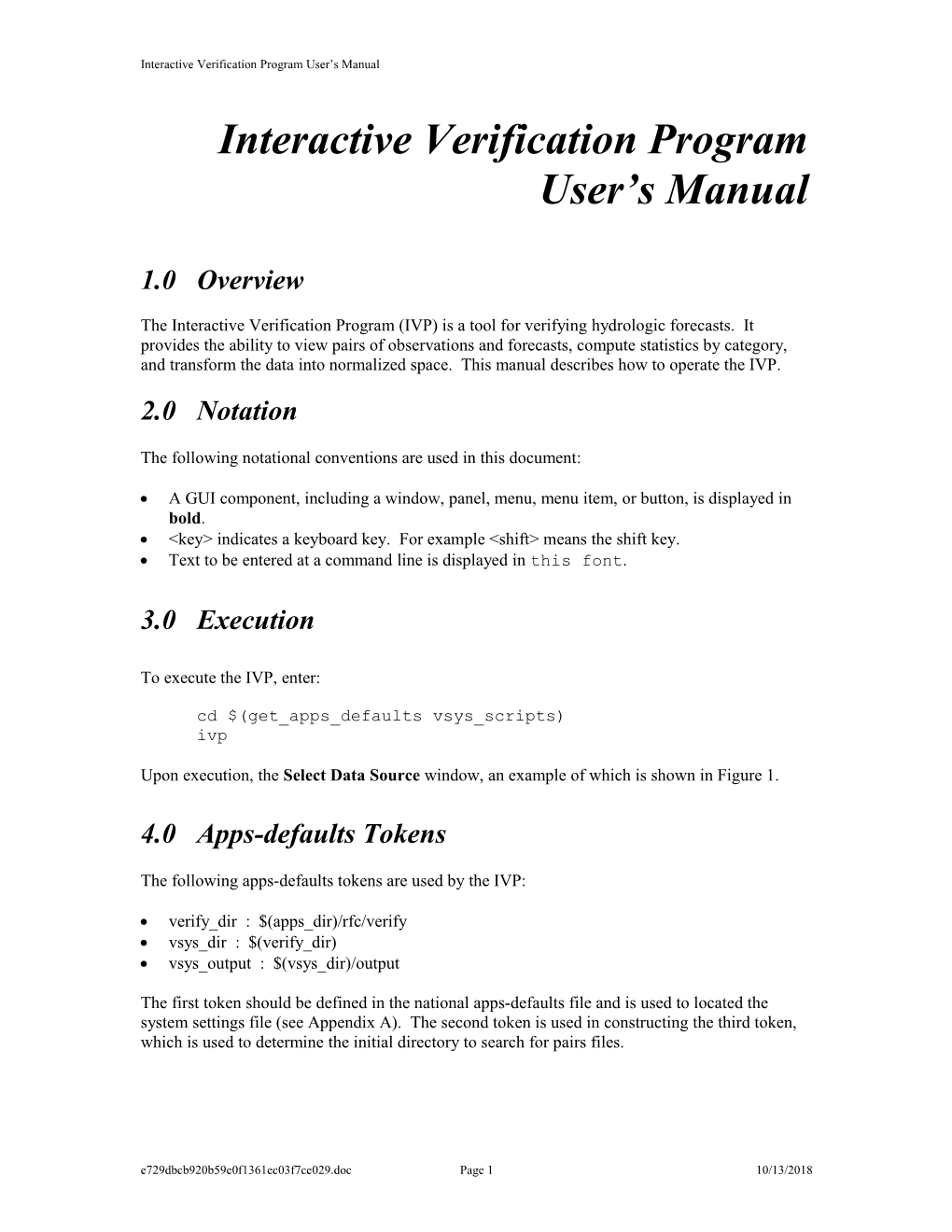 Interactive Verification Program User S Manual