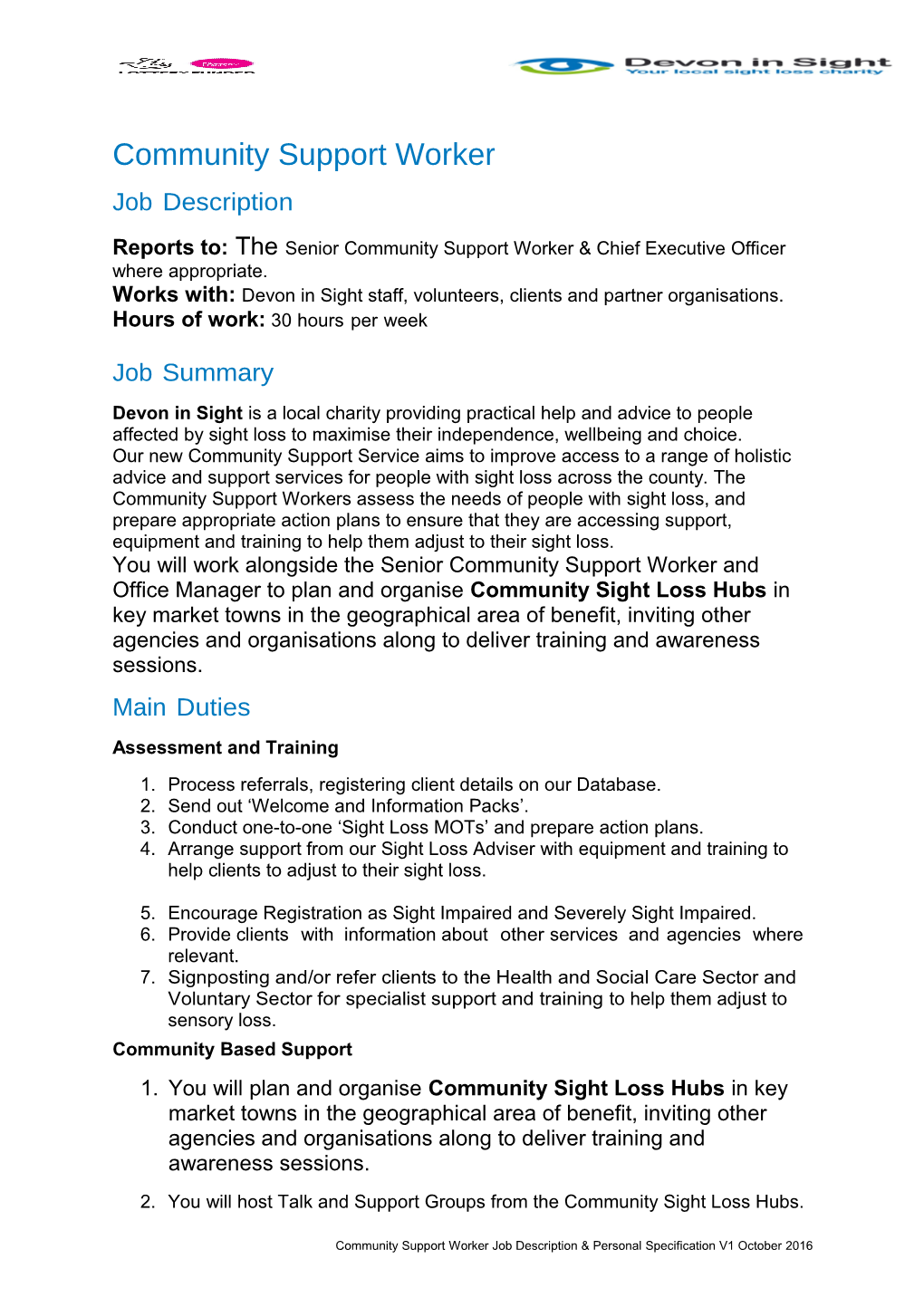 Community Support Worker