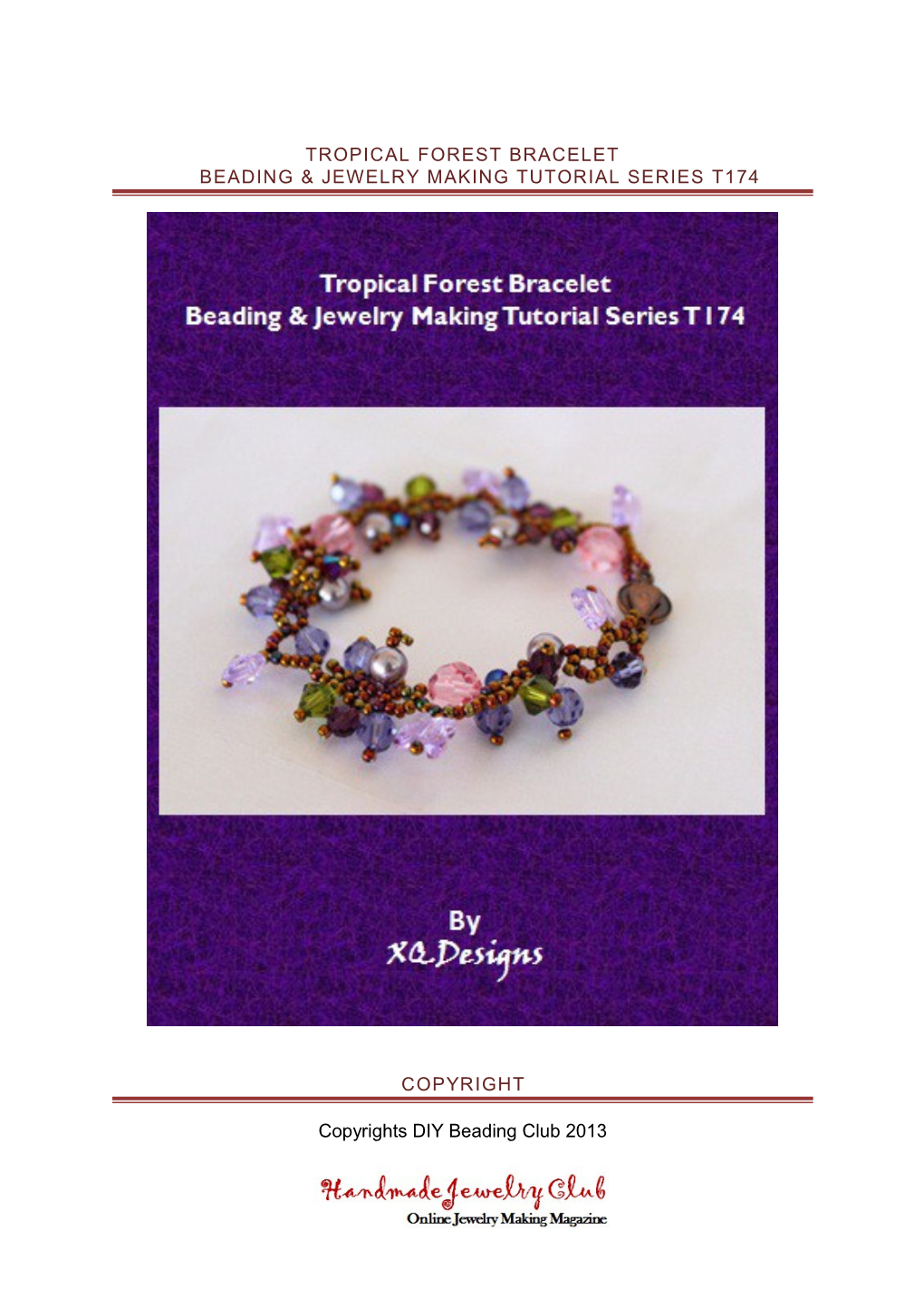 Tropical Forest Braceletbeading& Jewelry Making Tutorial Series T174