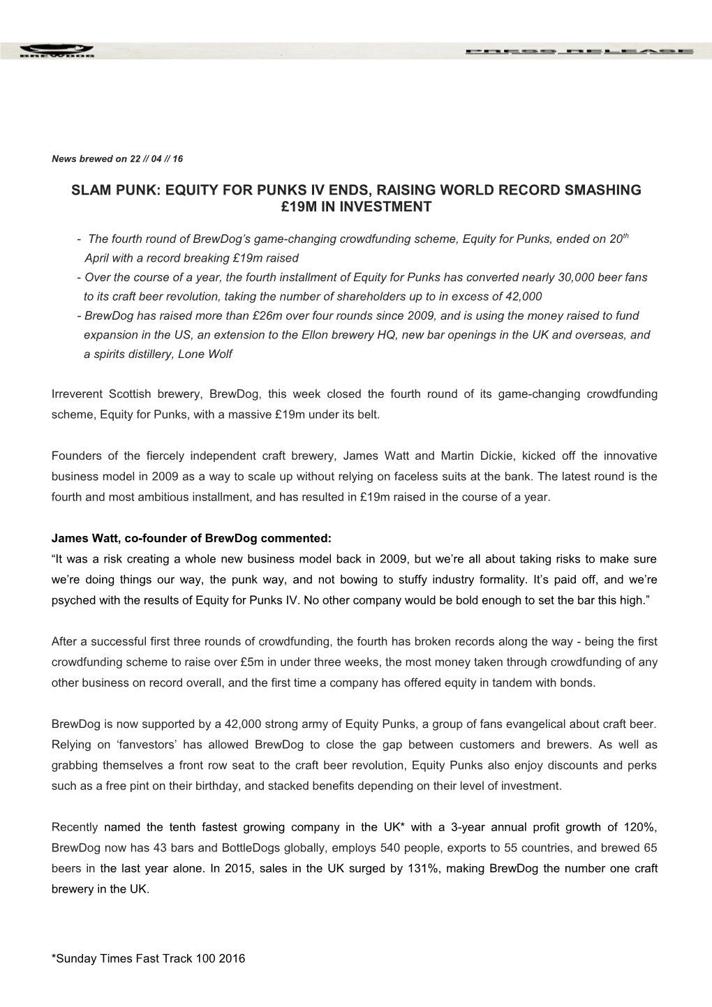 Slam Punk: Equity for Punks Iv Ends, Raising World Record Smashing 19M in Investment