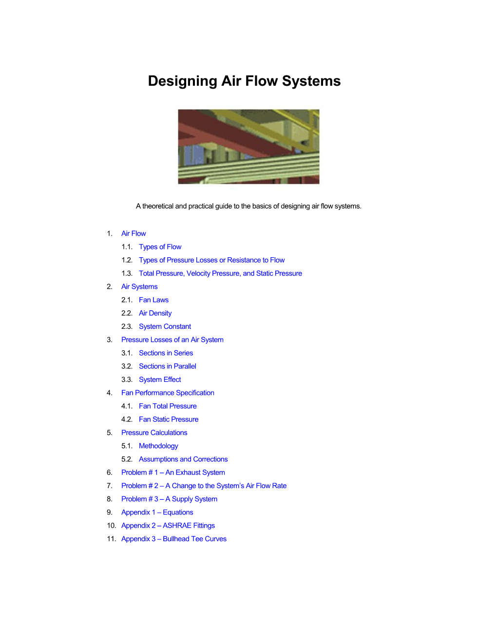 Air Flow, Air Systems, Pressure, and Fan Performance