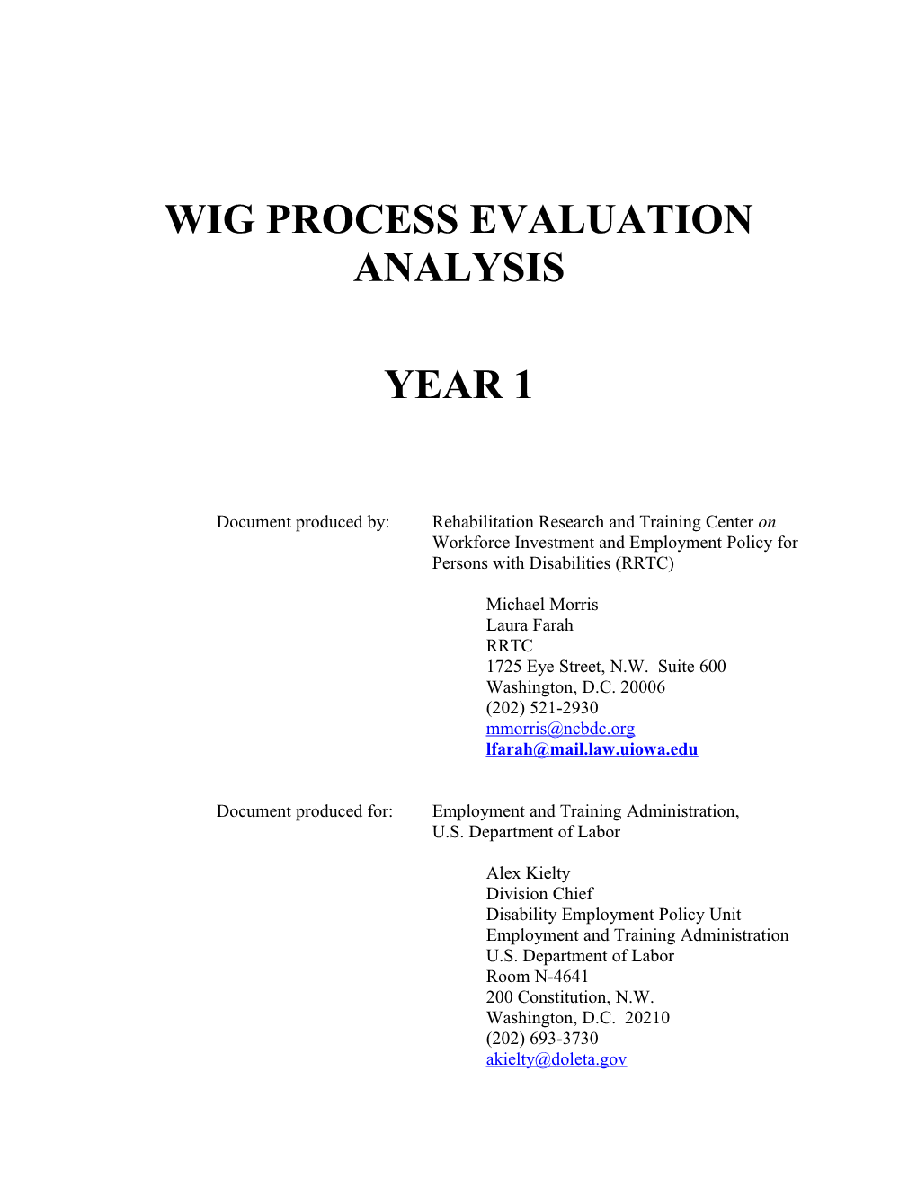 Wig Process Evaluation