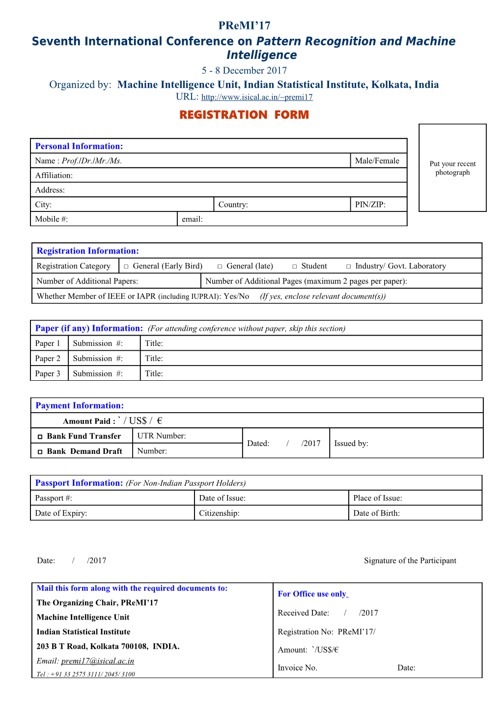 Platinum Jubilee of the Indian Statistical Institute