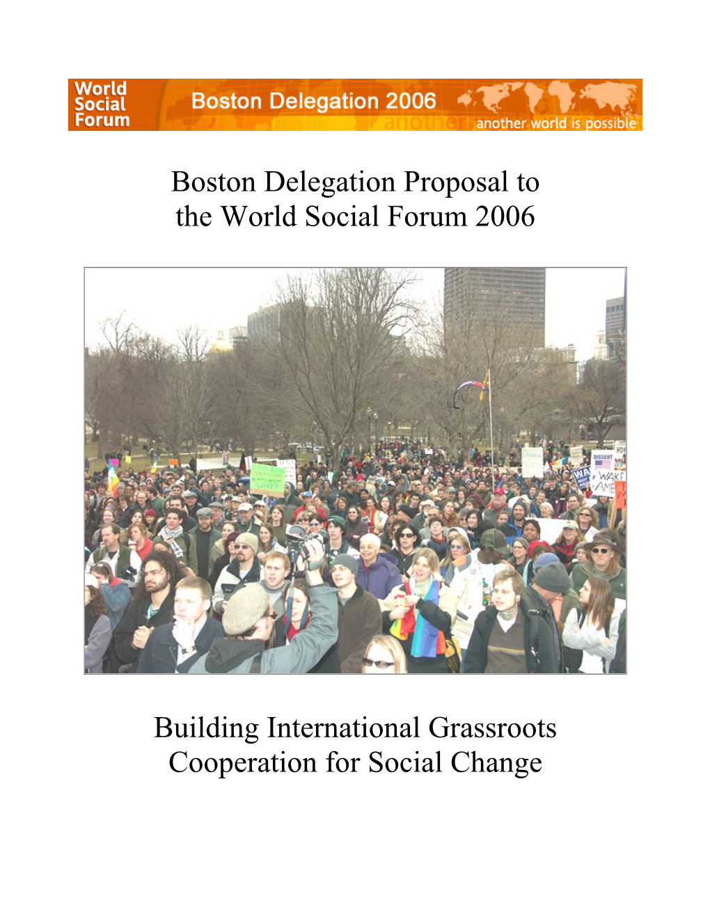 The World Social Forum 2006
