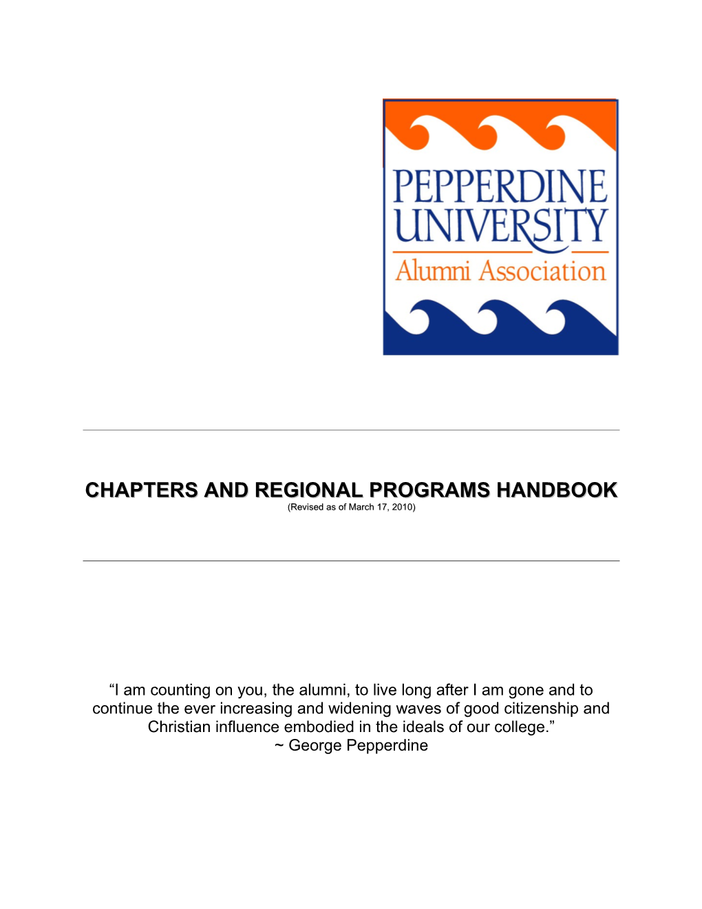 Chapters and Regionalprograms Handbook