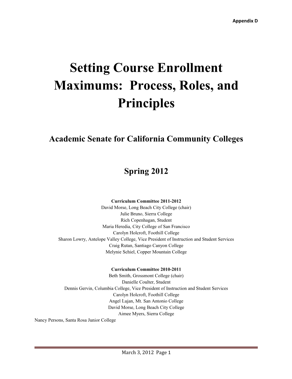 Setting Course Enrollment Maximums