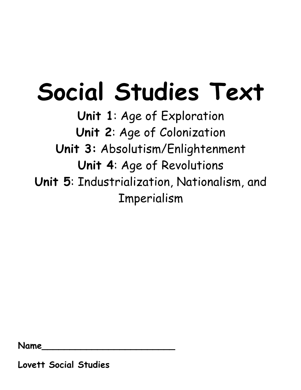 Social Studies Text