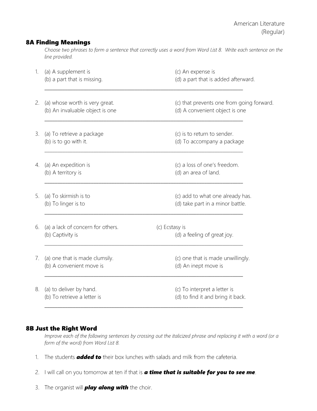 8A Finding Meanings