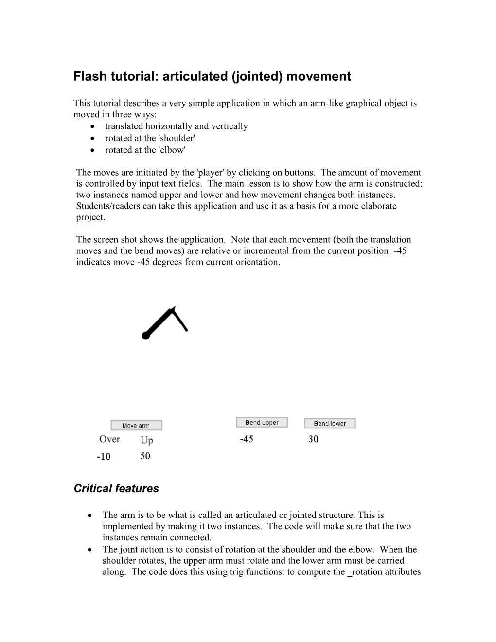 Flash Tutorial: Articulated (Jointed) Movement