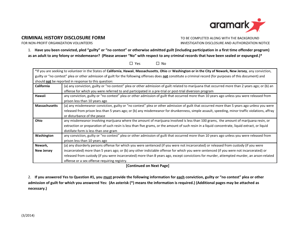 Provide to Candidates Receiving a Conditional Job Offer