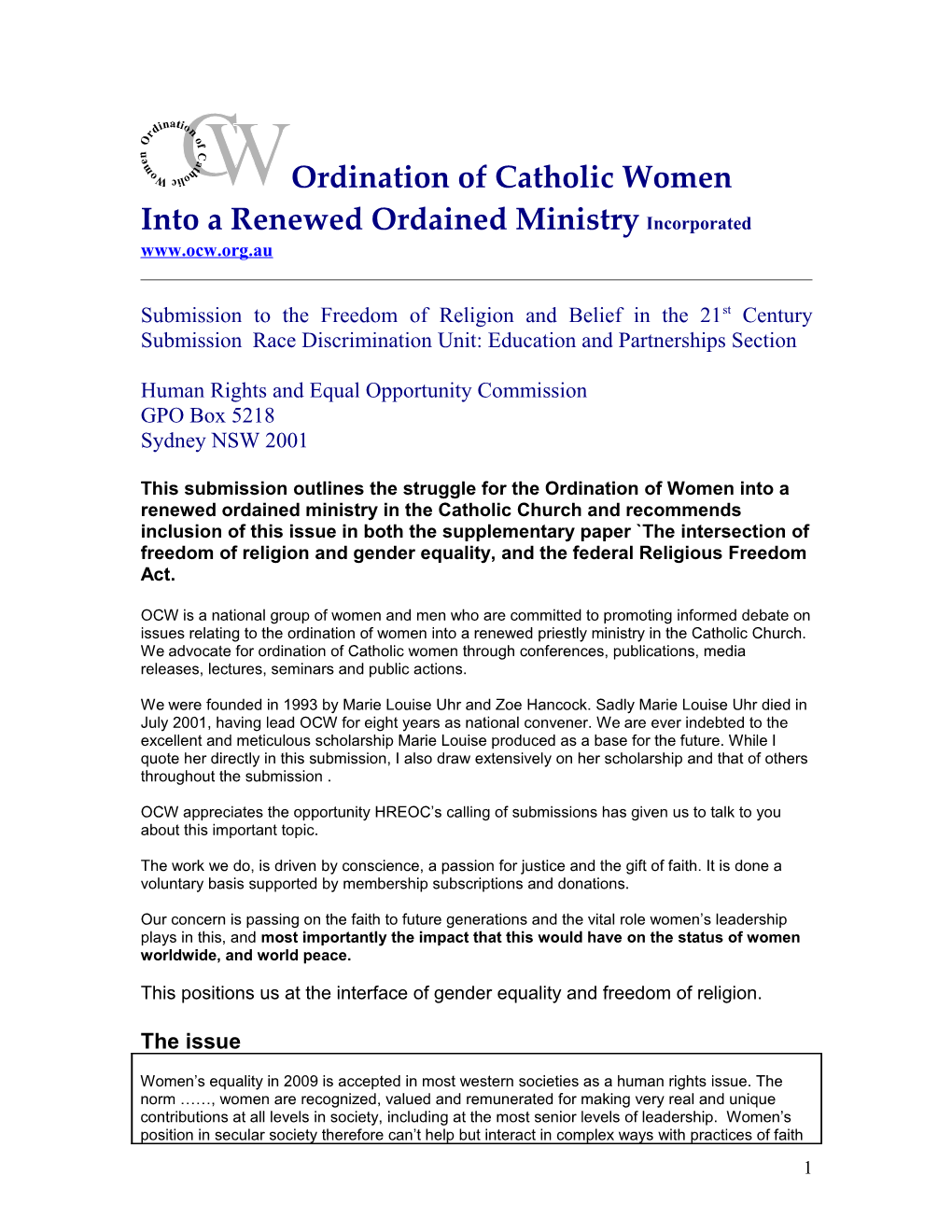 Ordination of Catholic Women