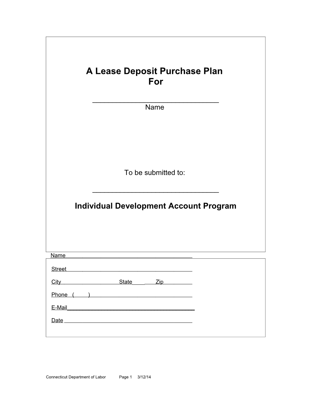Individual Development Account Program