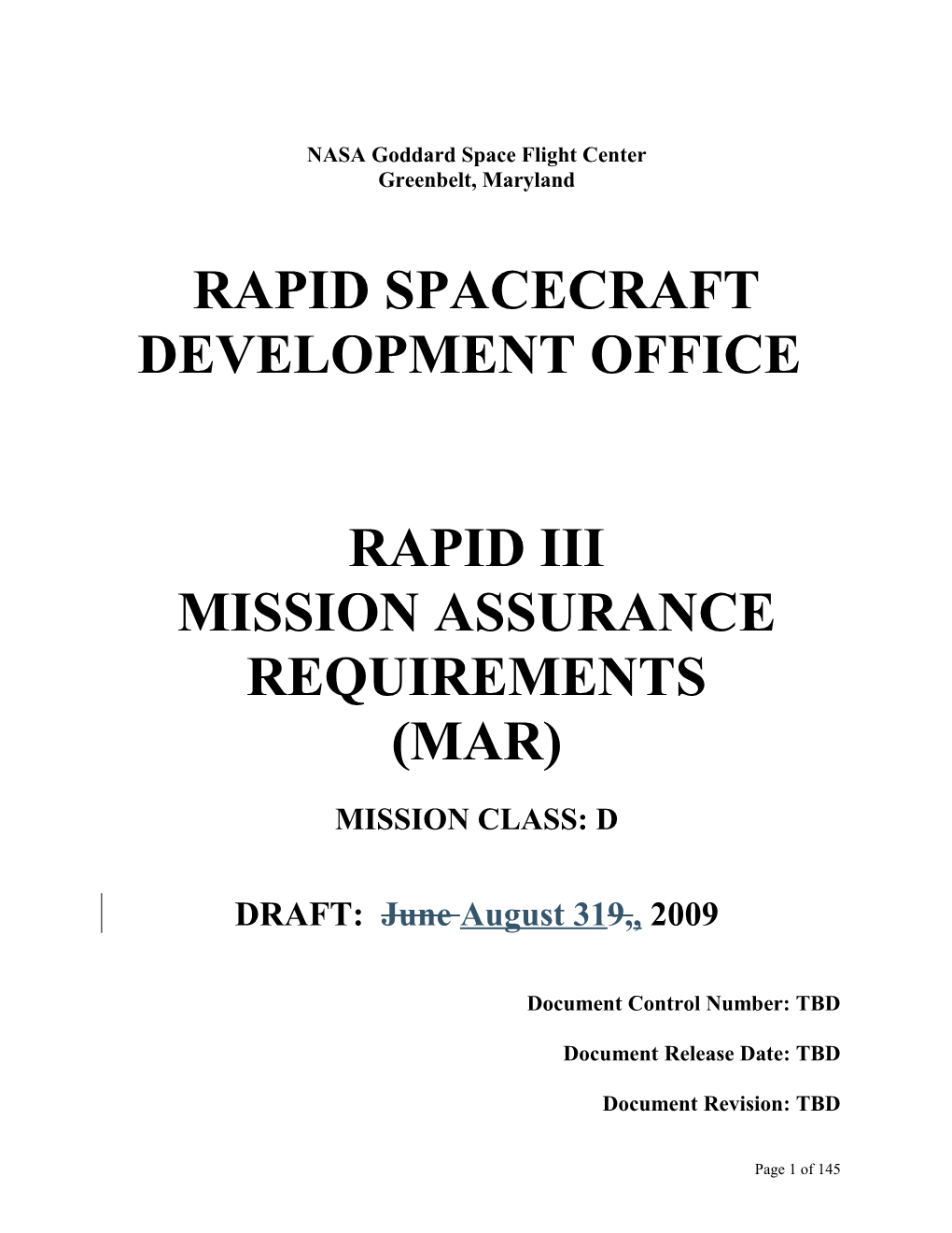 Rapid Spacecraft Development Office (Rsdo)