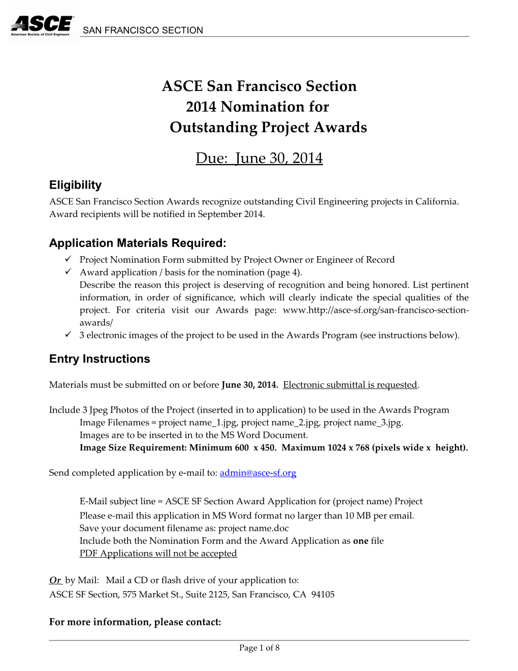 ASCE San Francisco Section