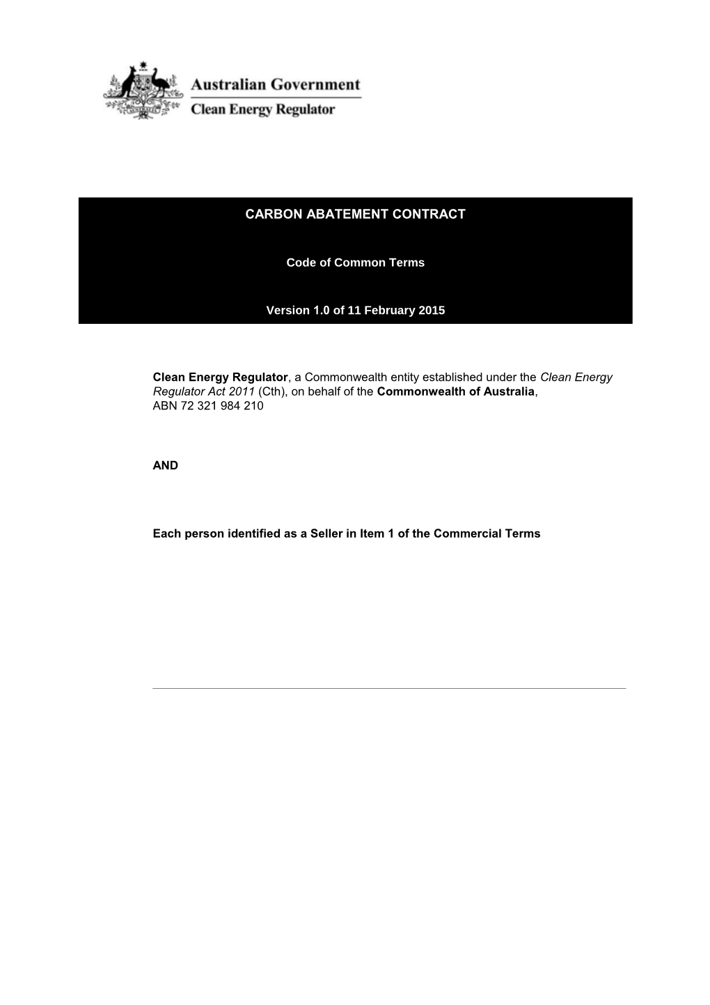 Carbon Abatement Contract - Archived