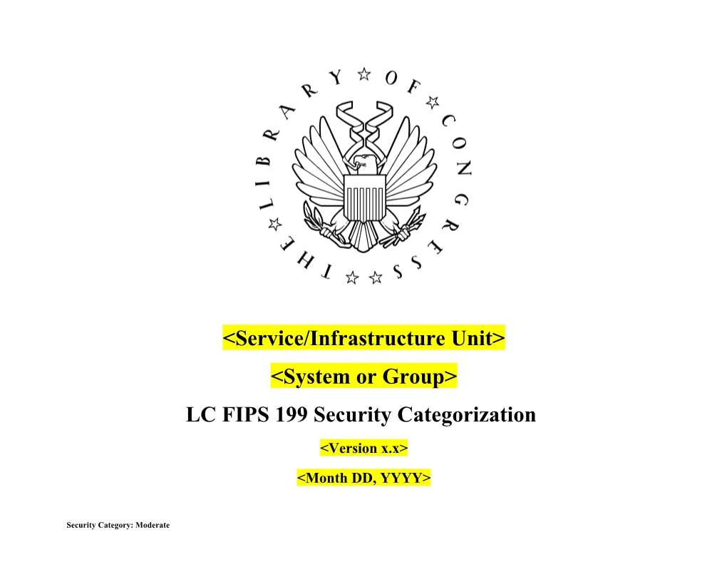 LC FIPS 199 Security Categorization