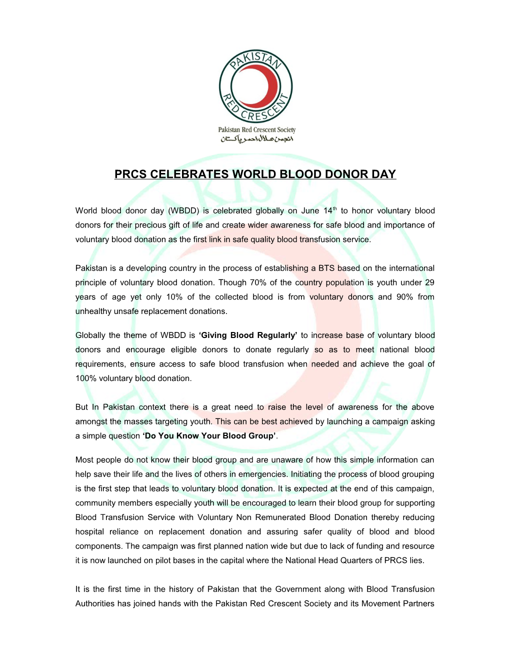 World Blood Donor Day Is Celebrated Globally on June 14Th to Honor Voluntary Blood Donors