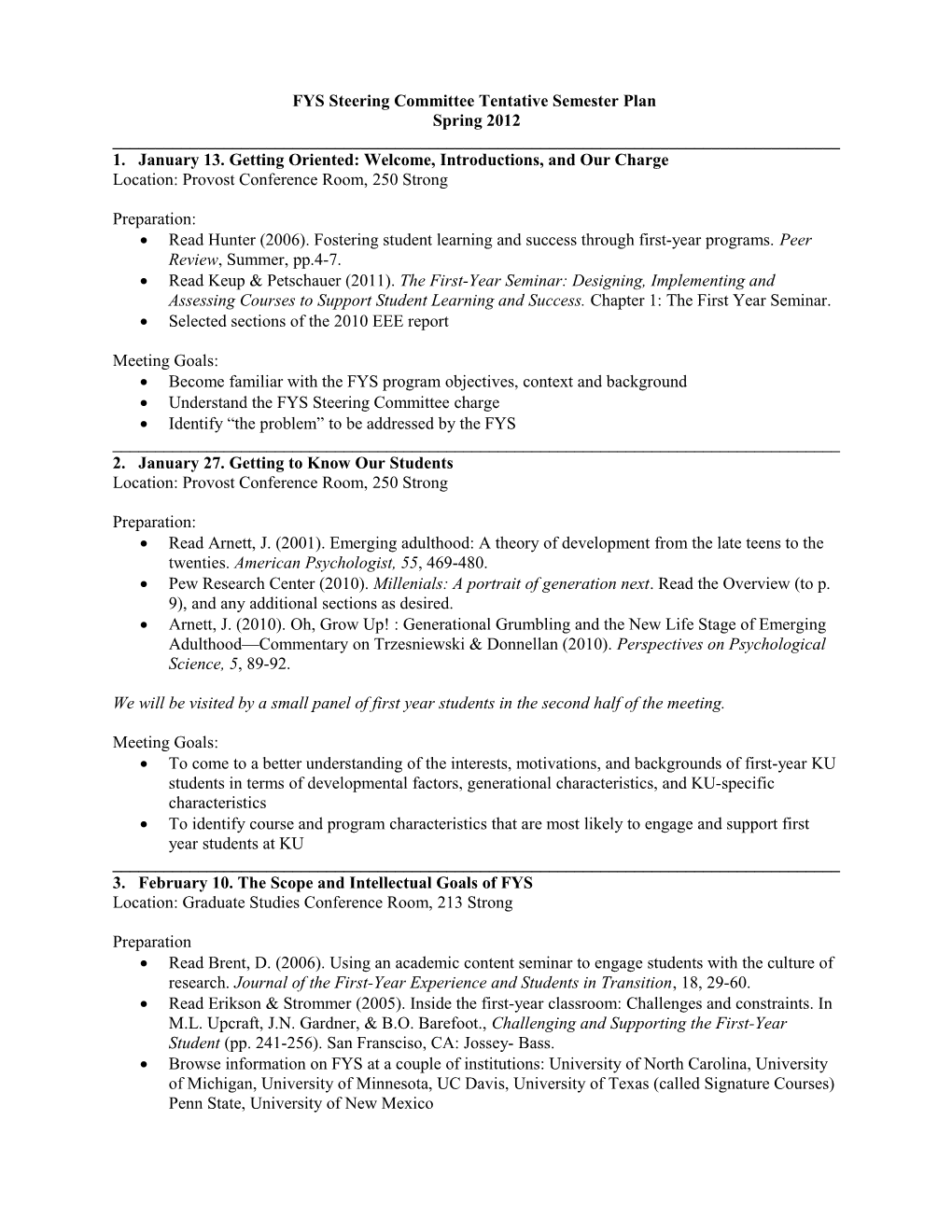 Plan for CTE Faculty Seminar