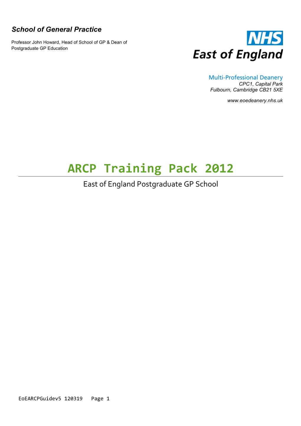 ARCP Guide for Panels June 2010