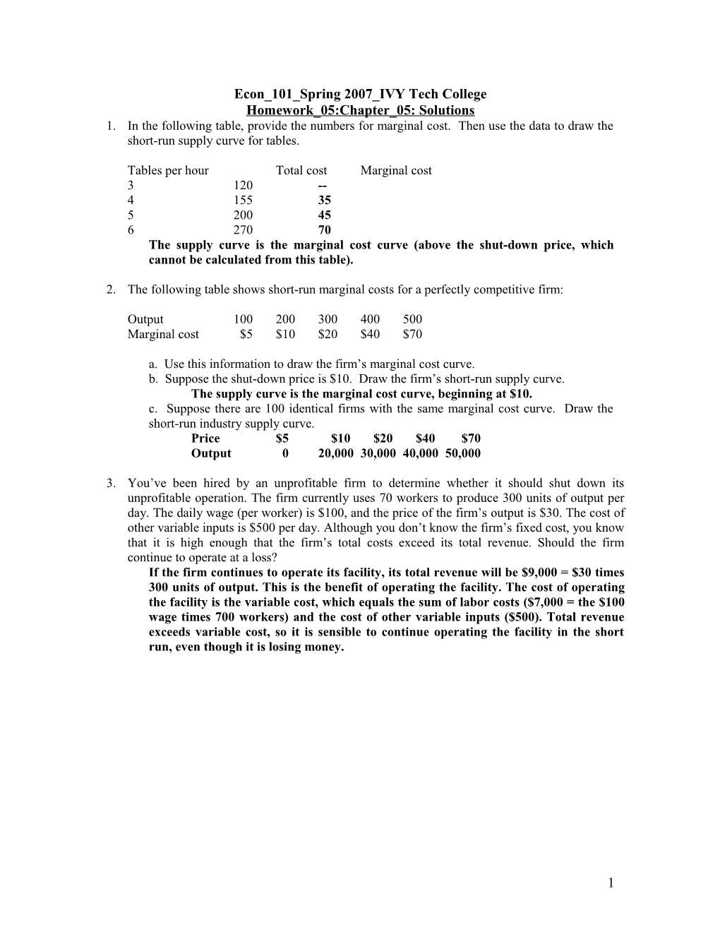 Homework 05:Chapter 05: Solutions