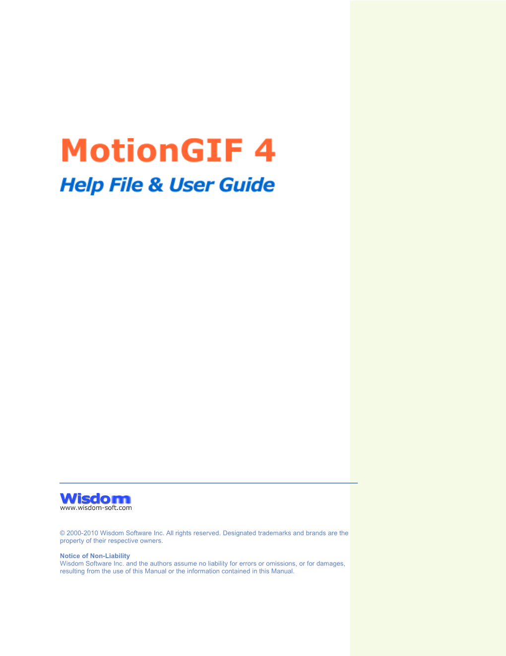 Motiongif Help File - User Guide