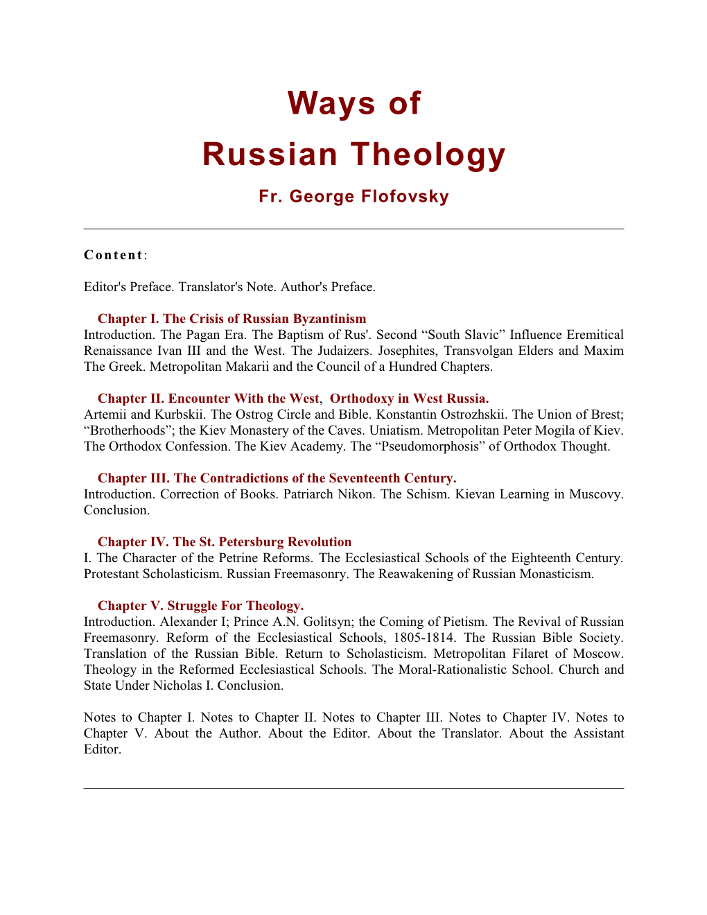 Russian Theology