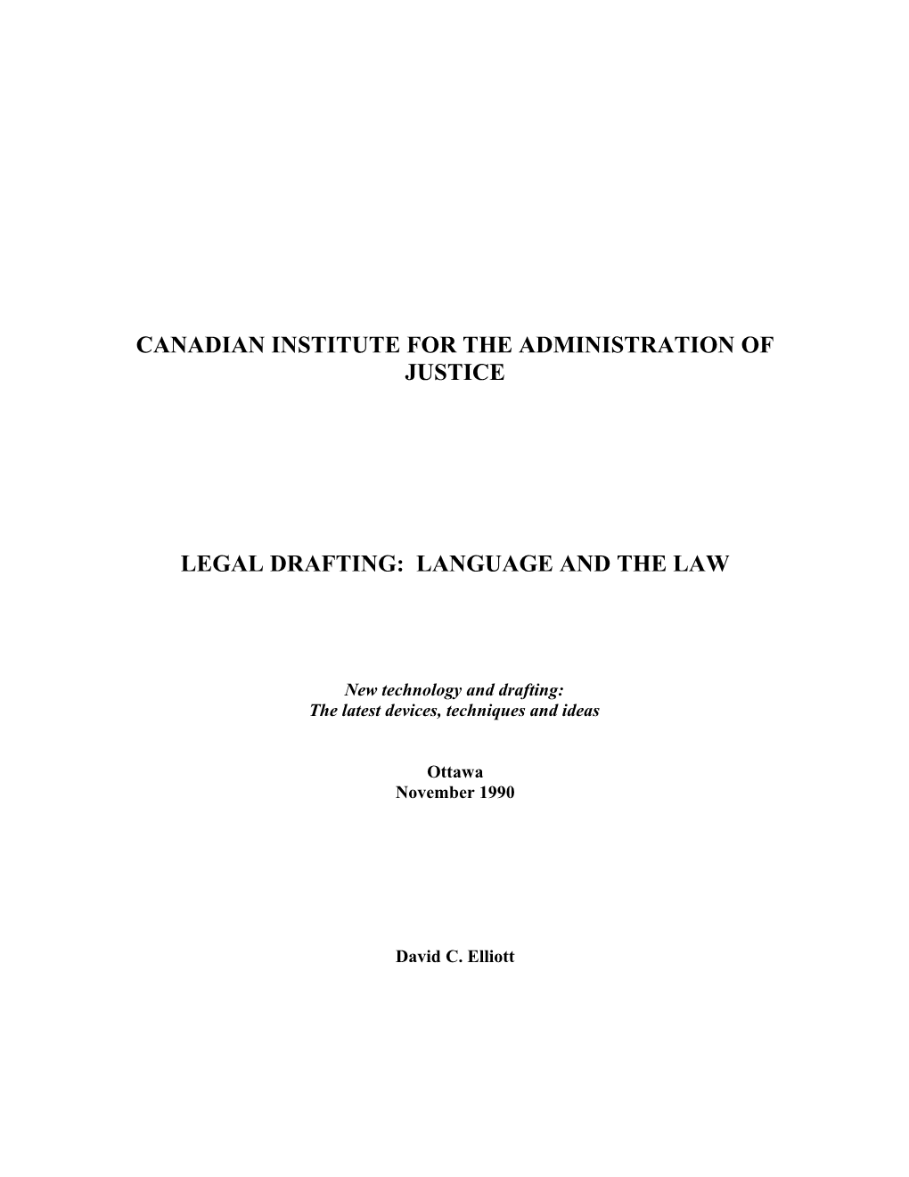 Canadian Institute for the Administration of Justice