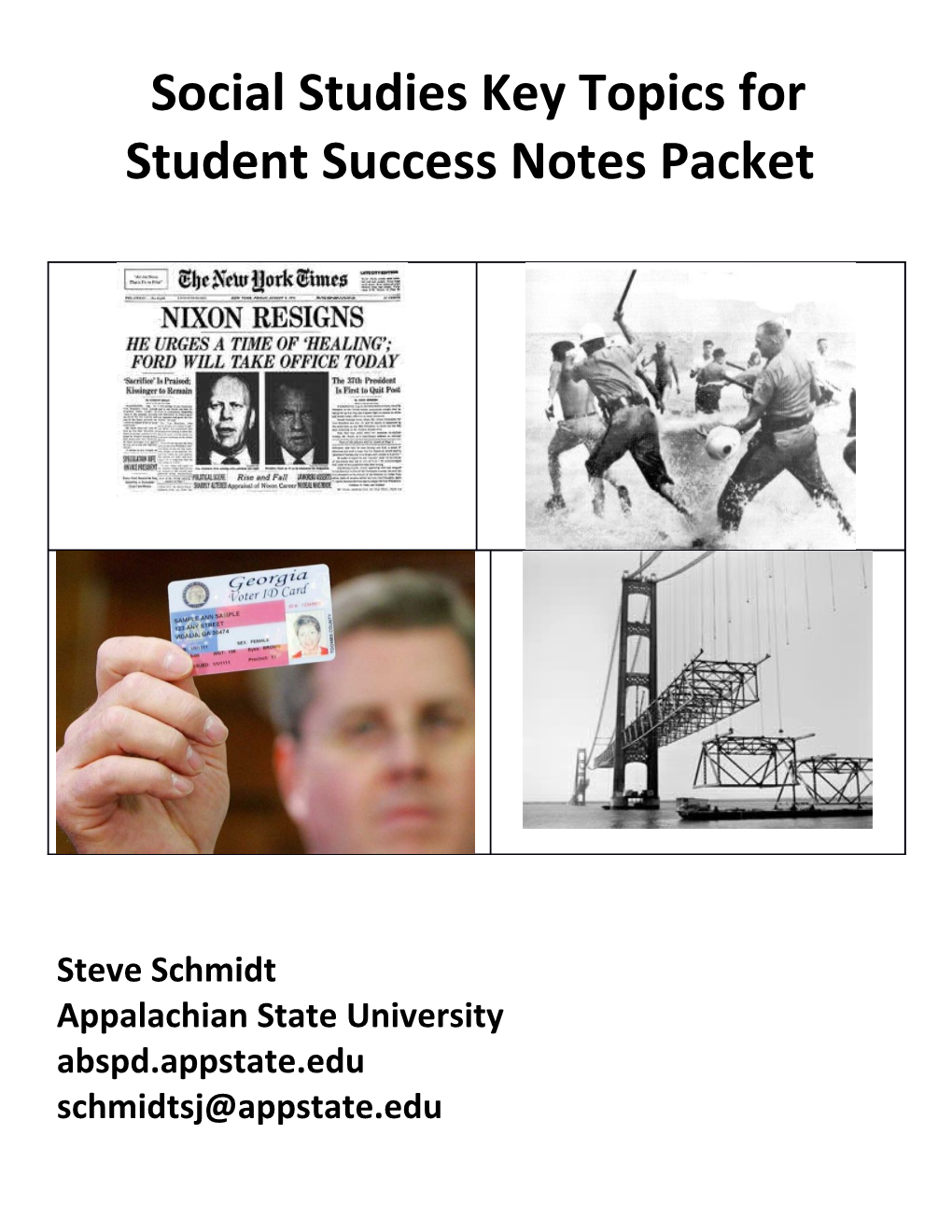 Social Studies Key Topics for Student Success Notes Packet