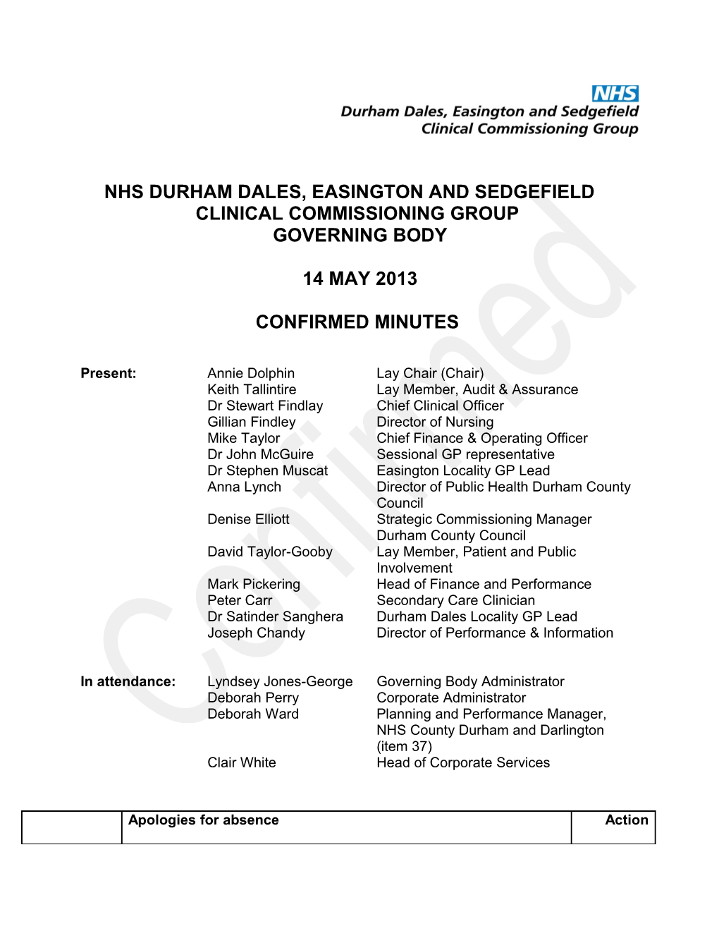 Nhs Durham Dales, Easington and Sedgefield