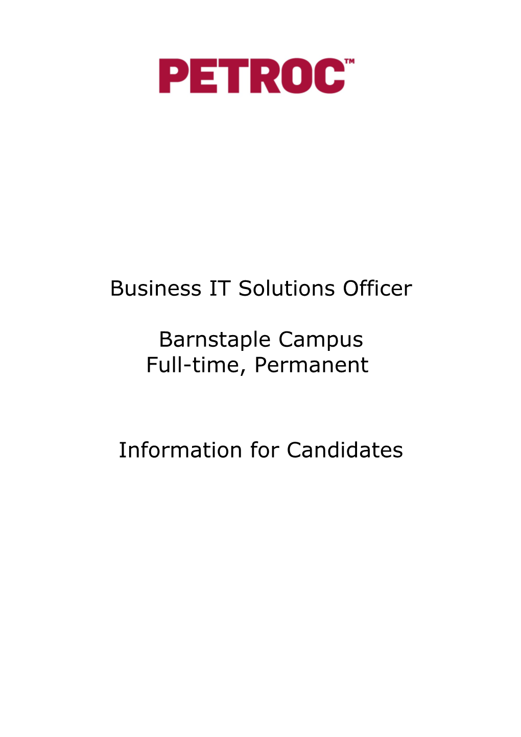 Business IT Solutions Officer