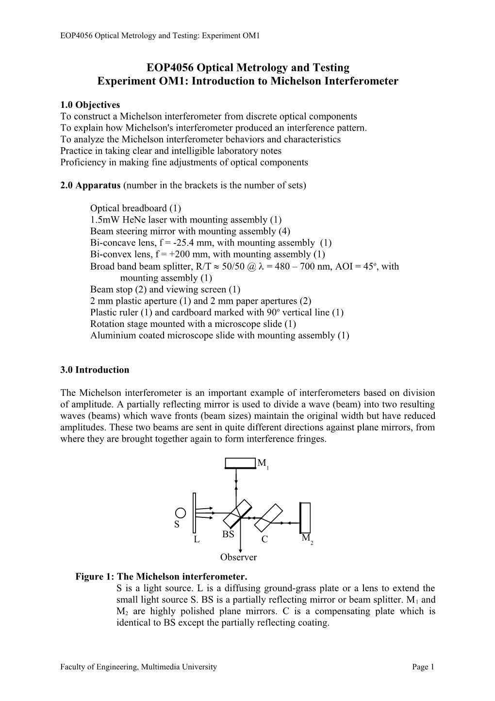 EOP4056 Optical Metrology and Testing