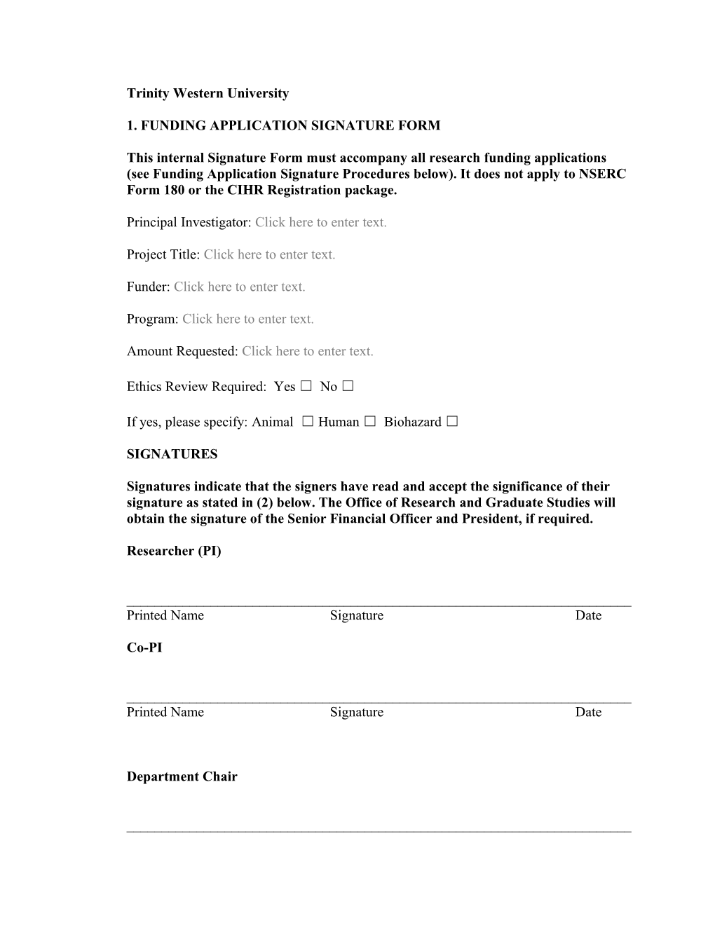 1. Funding Application Signature Form