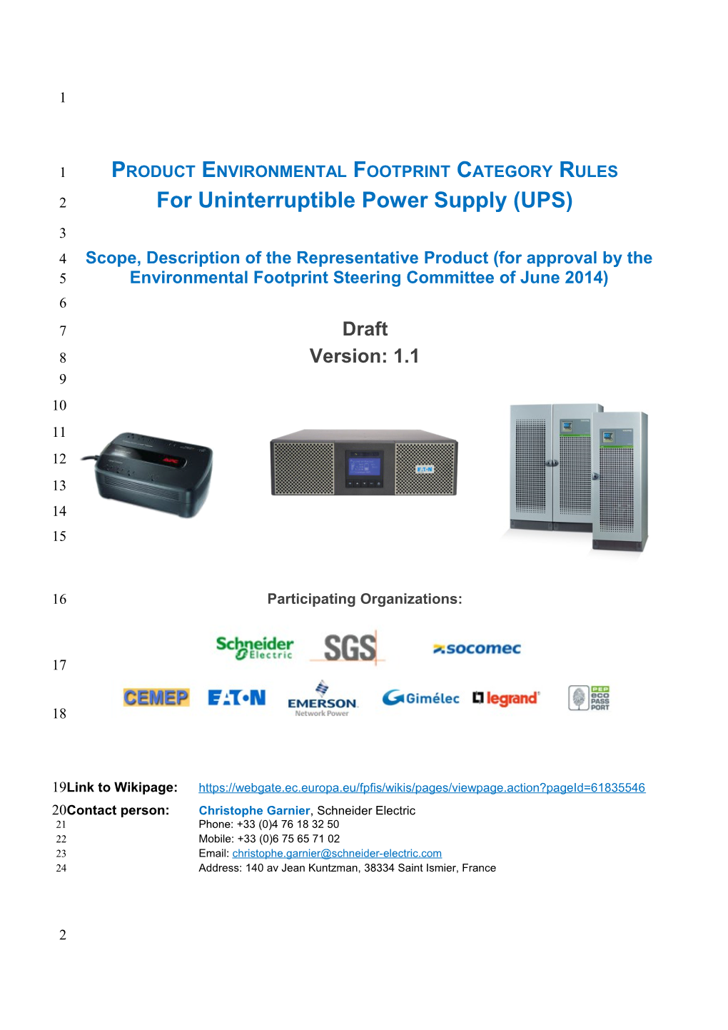 Product Environmental Footprint Category Rules
