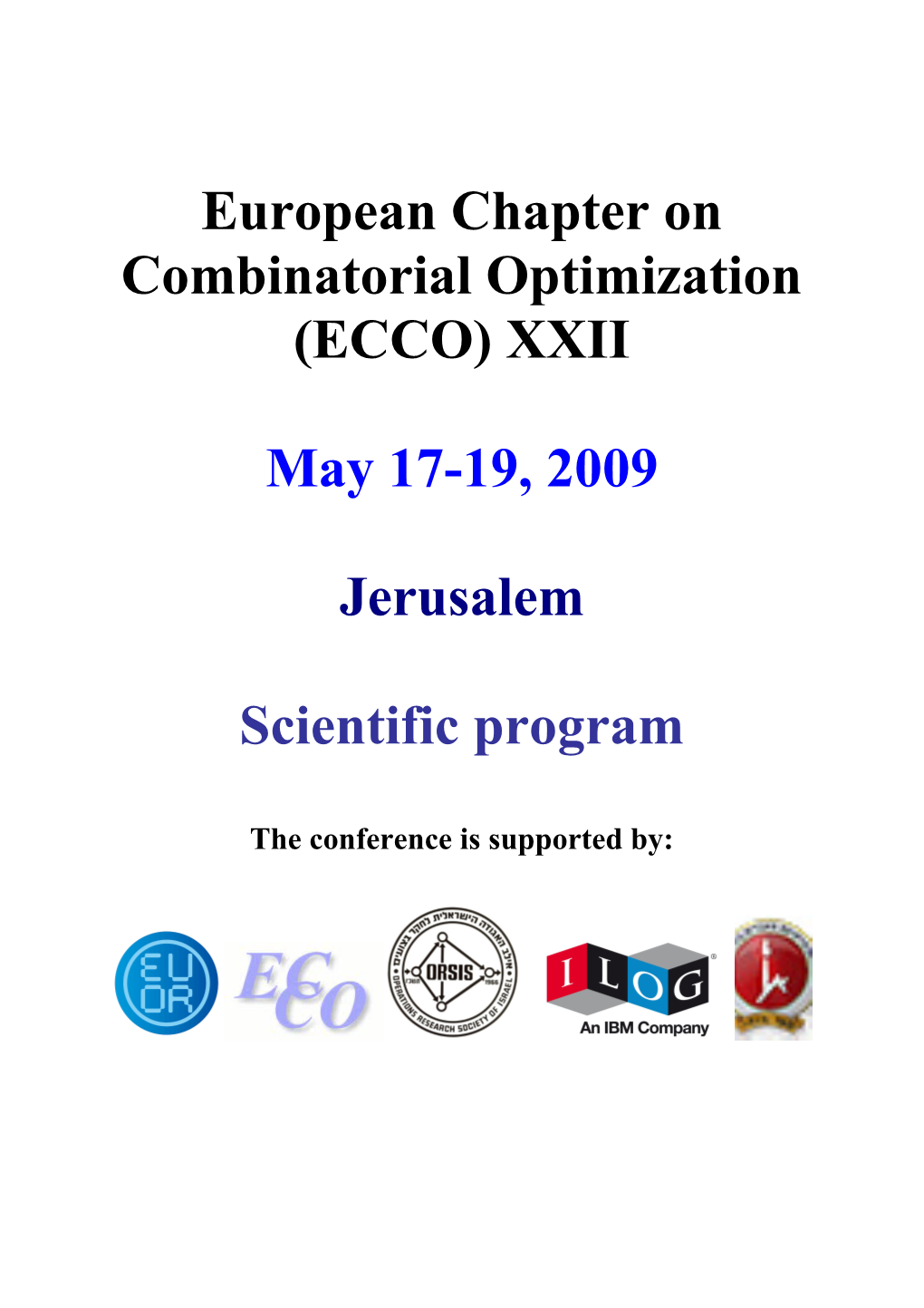 Contributed Talks in ECCO