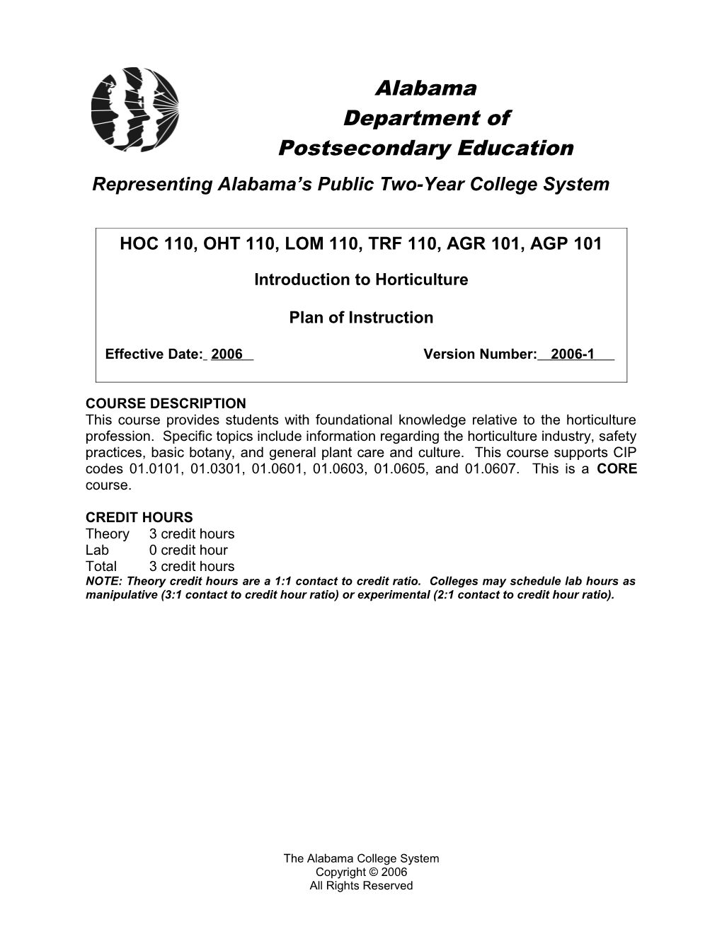 LOM 110 - Introduction to Horticulture