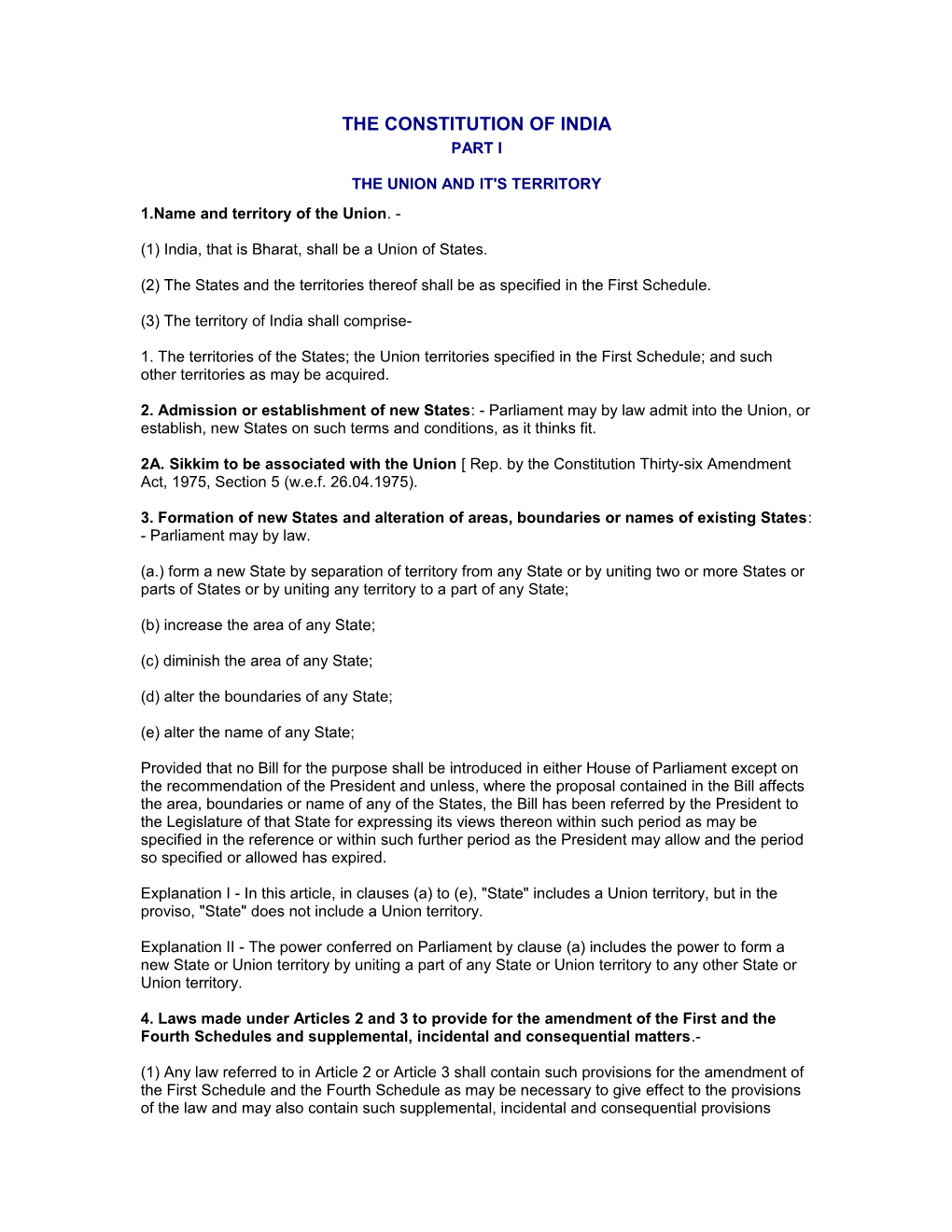 The Constitution of India