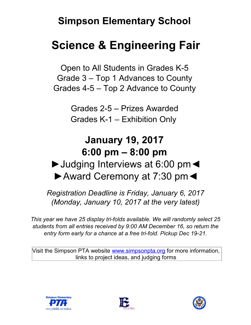 2015 Science Fair Notice and Entry Form