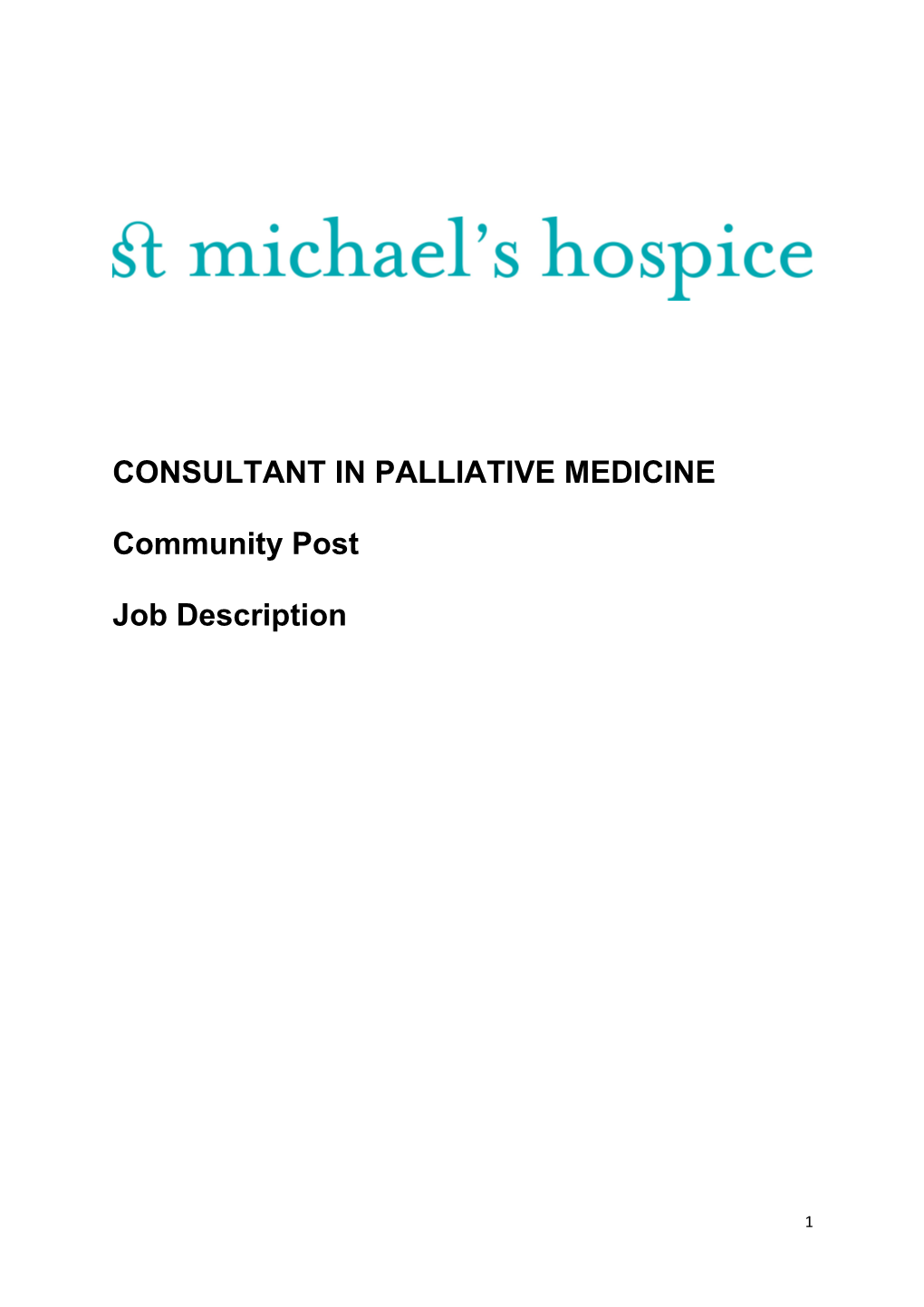 Consultant in Palliative Medicine