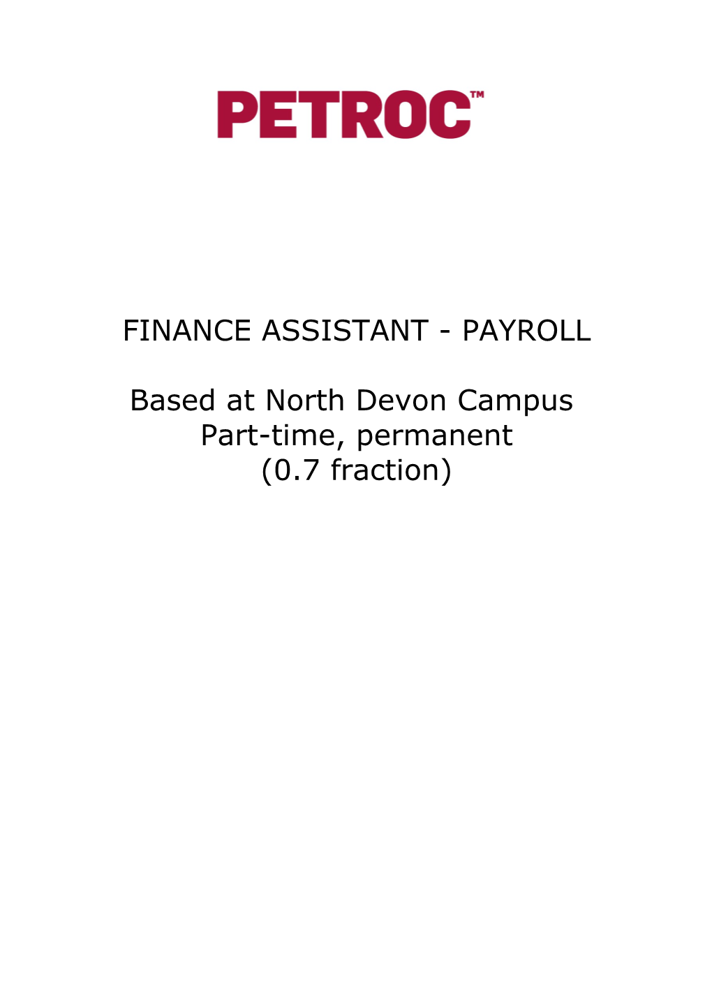 Based at North Devon Campus