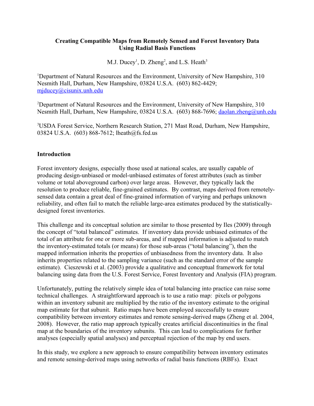 Creating Compatible Maps from Remotely Sensed and Forest Inventory Data