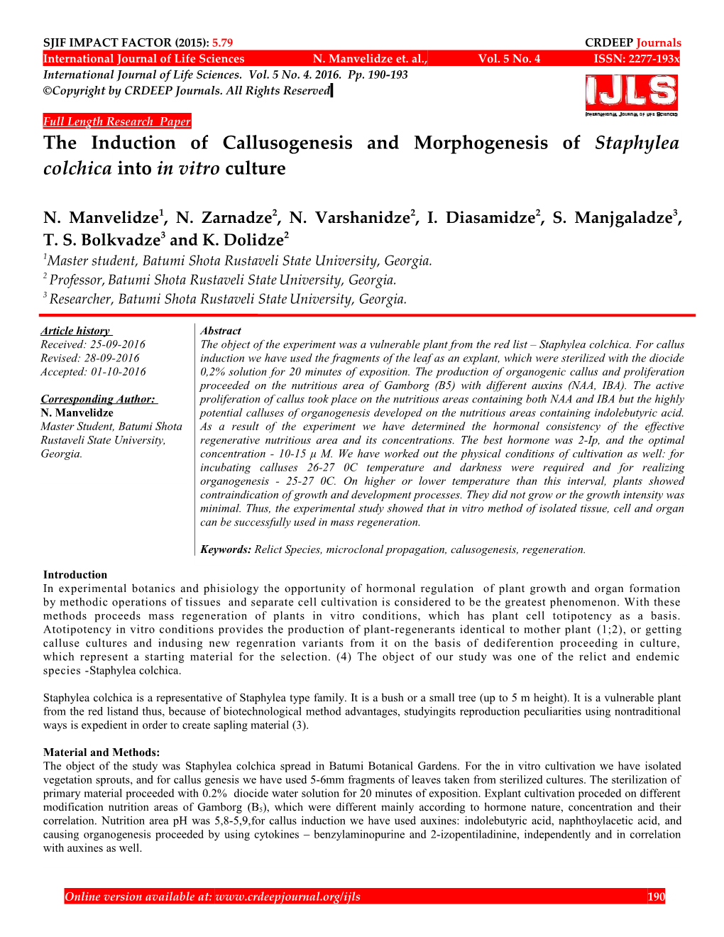 SJIF IMPACT FACTOR (2015): 5.79 Crdeepjournals