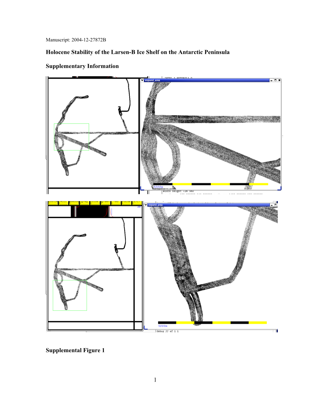 Holocene Stability of the Larsen-B Ice Shelf on the Antarctic Peninsula Supplementary