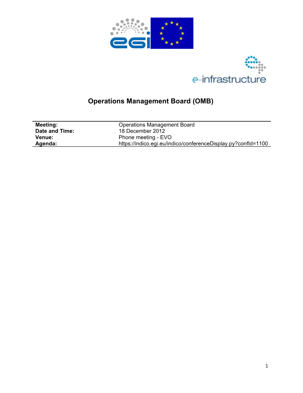 Operations Management Board (OMB)
