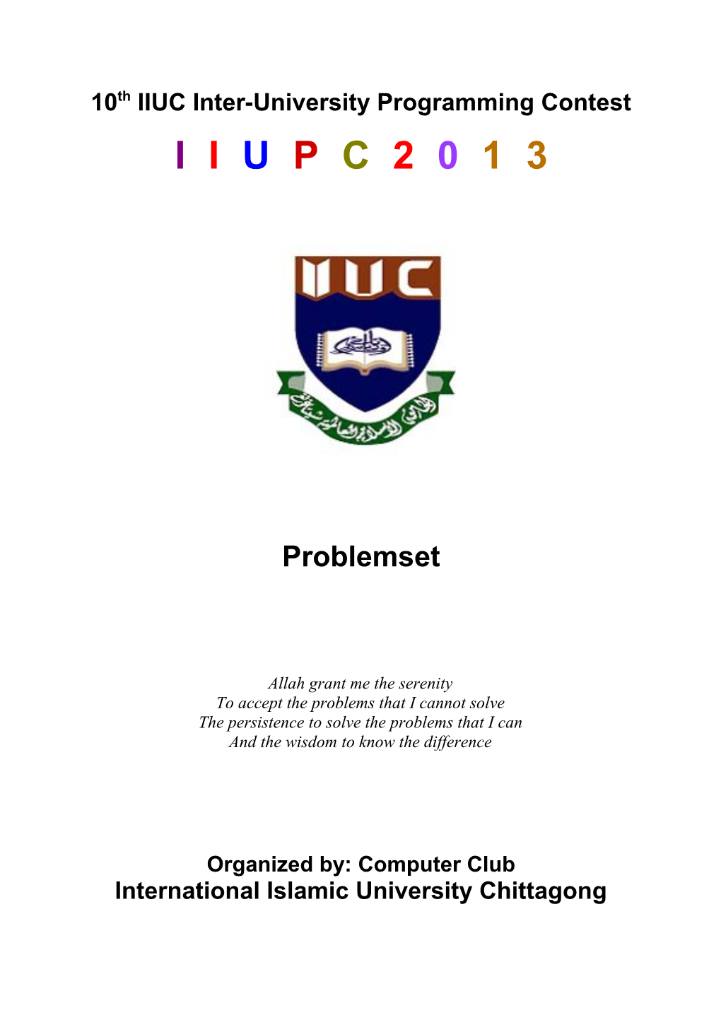 10Th IIUC Inter-University Programming Contest