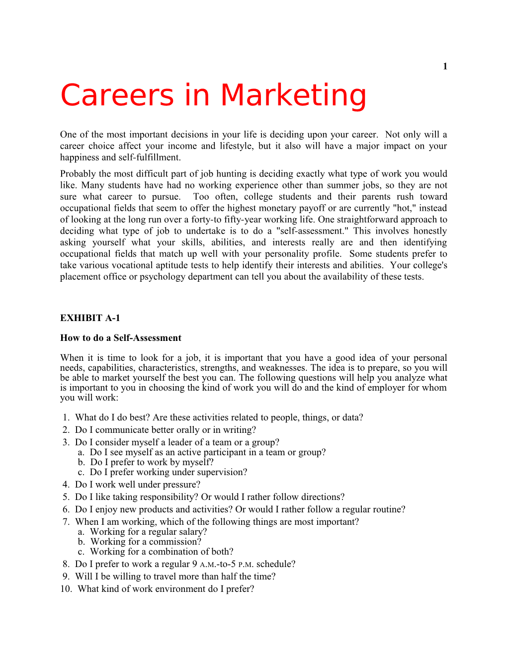 Starting Your Career in Marketing