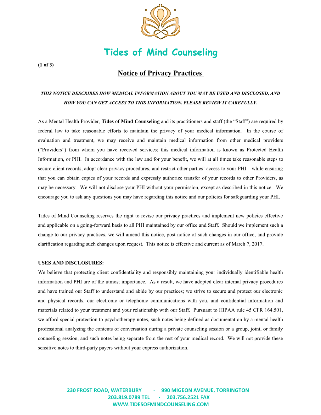 Tides of Mind Counseling